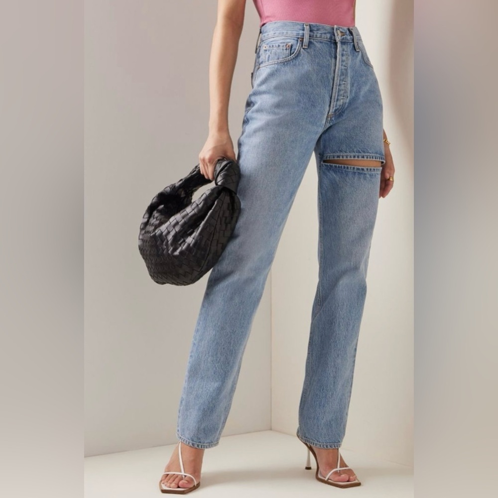 AGOLDE | Lana Slice Jeans Straight Leg Mid Rise | Sz 30 | NWOT - Picture 1 of 9